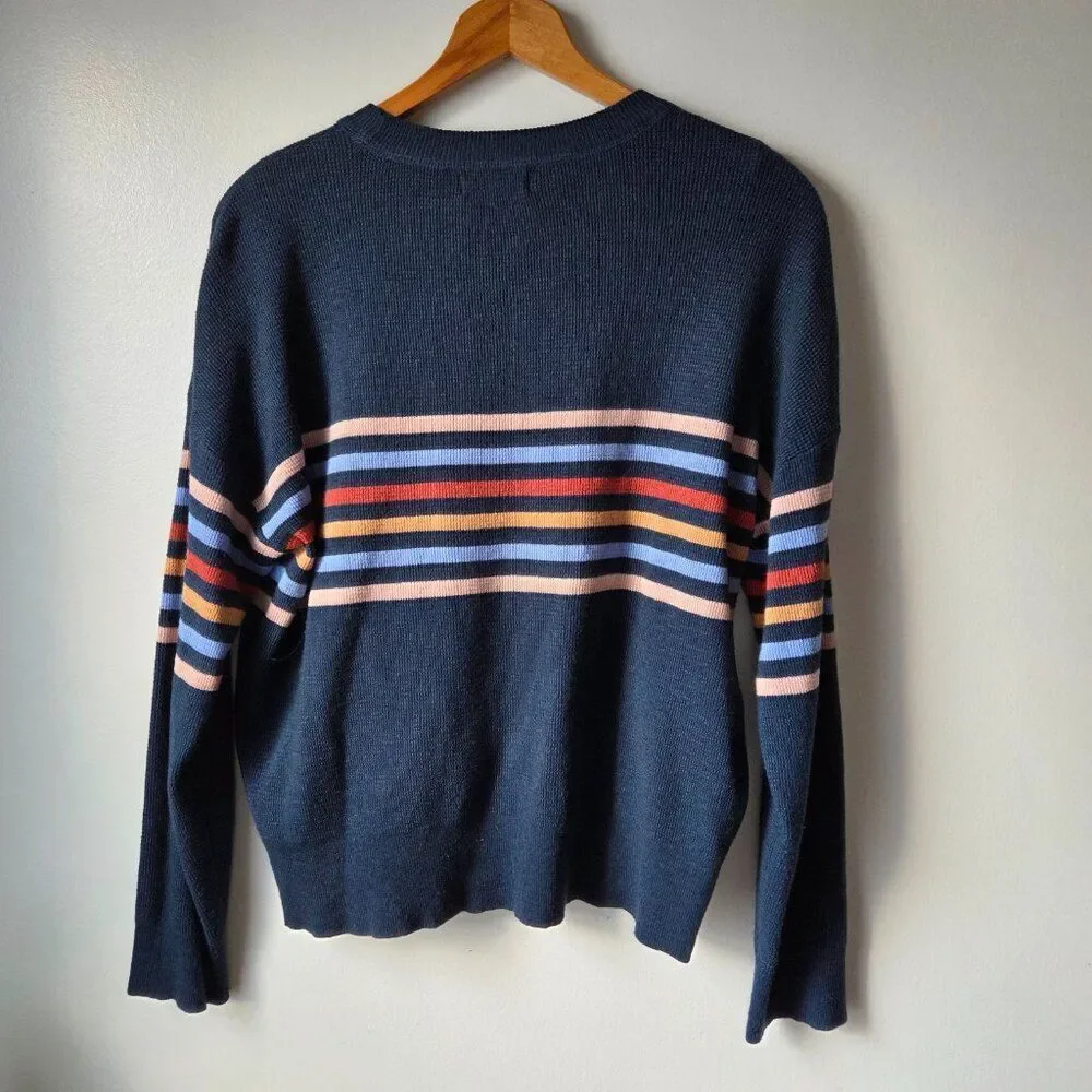EUC ALTAR'D STATE CREW NECK WOOL BLEND STRIPED SWEATER TOP SIZE M